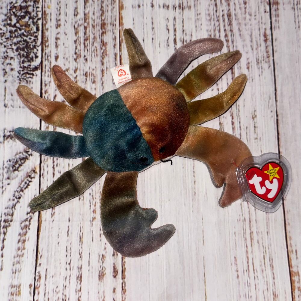 Vintage TY Beanie Baby Claude the Crab 1996 – Retired | PVC Pellets